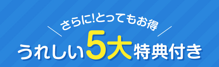 さらに！とってもお得　うれしい5大特典付き